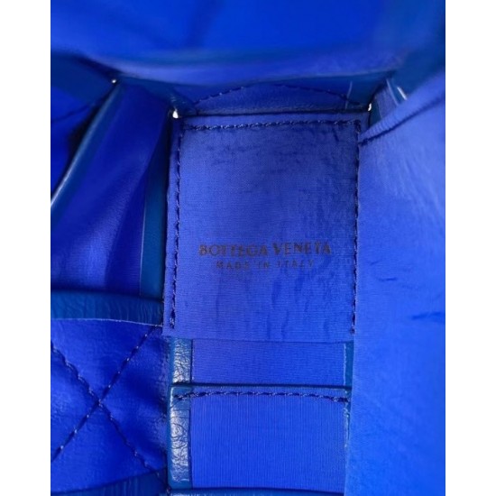 Bottega Veneta Cassett Bag In Cobalt Wrinkled Calfskin