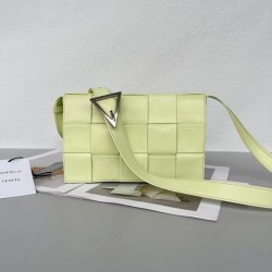 Bottega Veneta Cassett Bag In Lemon Wrinkled Calfskin