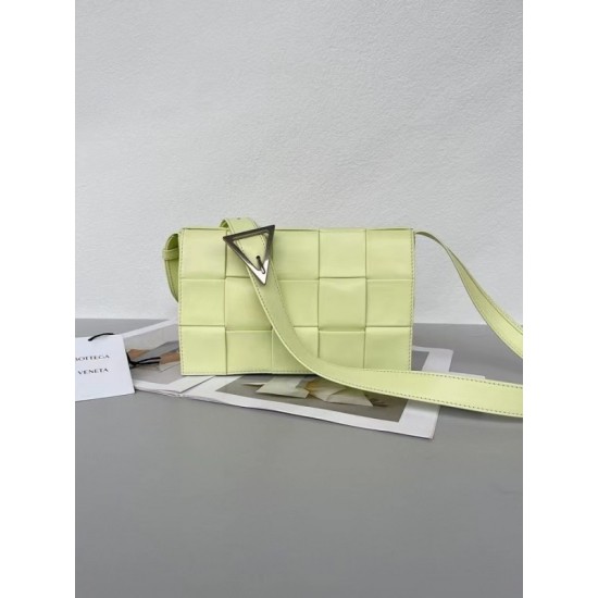 Bottega Veneta Cassett Bag In Lemon Wrinkled Calfskin