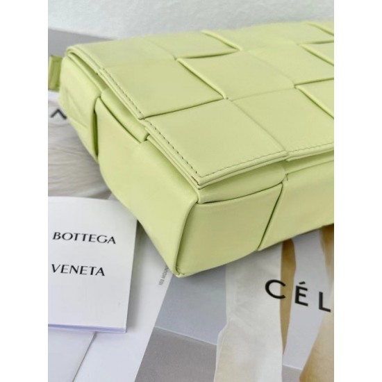 Bottega Veneta Cassett Bag In Lemon Wrinkled Calfskin