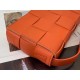 Bottega Veneta Cassett Bag In Orange Intrecciato Lambskin