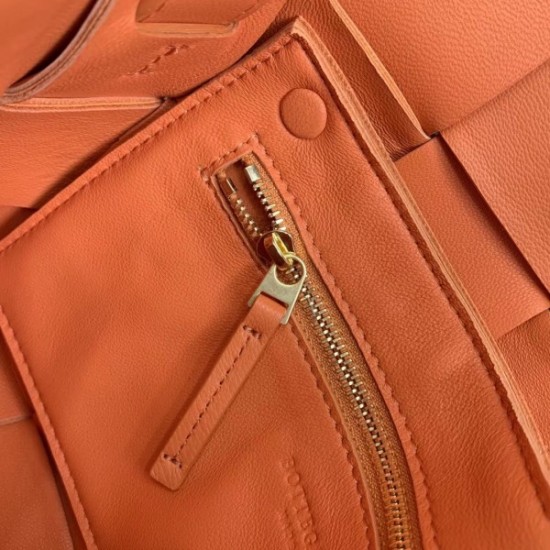 Bottega Veneta Cassette Bag In Orange Lambskin