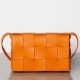 Bottega Veneta Cassette Bag In Orange Lambskin