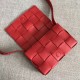 Bottega Veneta Cassette Bag In Red Lambskin