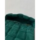 Bottega Veneta Chain Cassette Bag In Emerald Green Suede