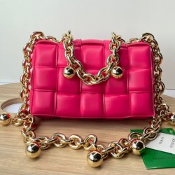 Bottega Veneta Chain Cassette Bag In Lollipop Lambskin