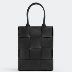 Bottega Veneta Mini Cassette Tote Bag In Black Lambskin