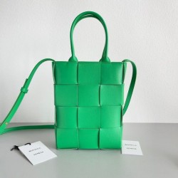 Bottega Veneta Mini Cassette Tote Bag In Parakeet Lambskin