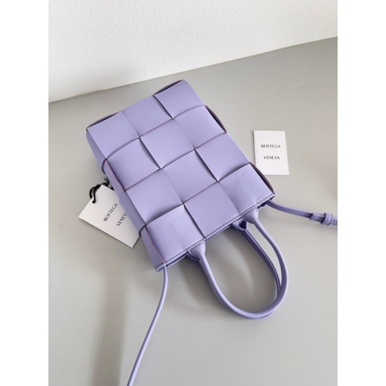 Bottega Veneta Mini Cassette Tote Bag In Wisteria Lambskin