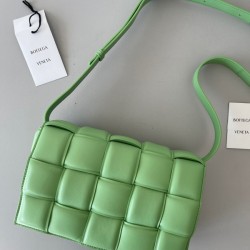 Bottega Veneta Padded Cassette Bag In Acid Green Lambskin