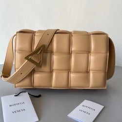 Bottega Veneta Padded Cassette Bag In Almond Lambskin