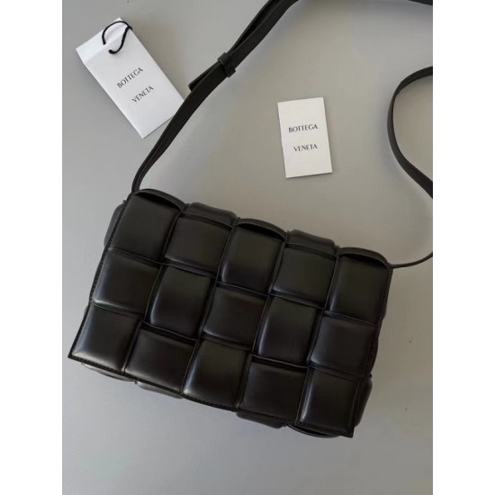 Bottega Veneta Padded Cassette Bag In Black Lambskin