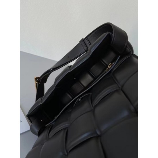 Bottega Veneta Padded Cassette Bag In Black Lambskin