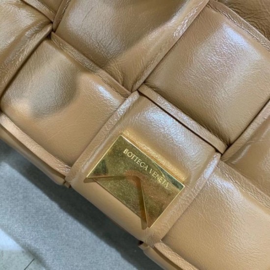 Bottega Veneta Padded Cassette Bag In Caramel Lambskin