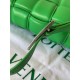 Bottega Veneta Padded Cassette Bag In Green Lambskin