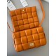 Bottega Veneta Padded Cassette Bag In Orange Lambskin