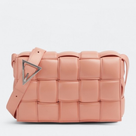 Bottega Veneta Padded Cassette Bag In Peachy Calfskin