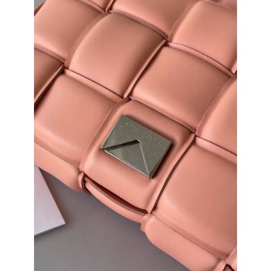 Bottega Veneta Padded Cassette Bag In Peachy Lambskin