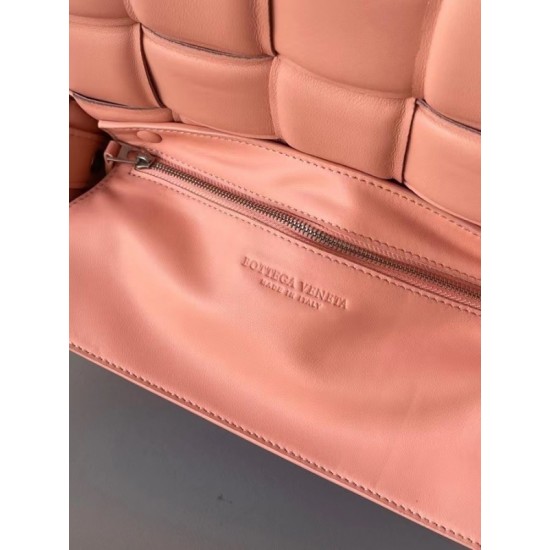 Bottega Veneta Padded Cassette Bag In Peachy Lambskin