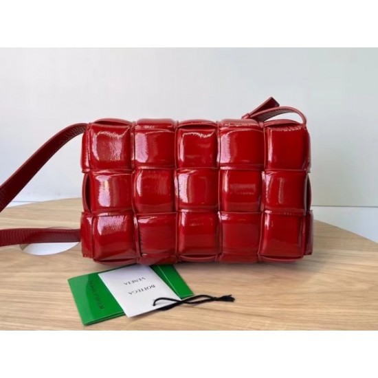 Bottega Veneta Padded Cassette Bag In Red Deerskin