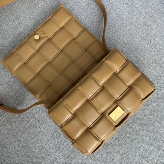 Bottega Veneta Padded Cassette Bag In Tapioca Calfskin