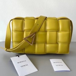 Bottega Veneta Padded Cassette Bag In Yellow Lambskin