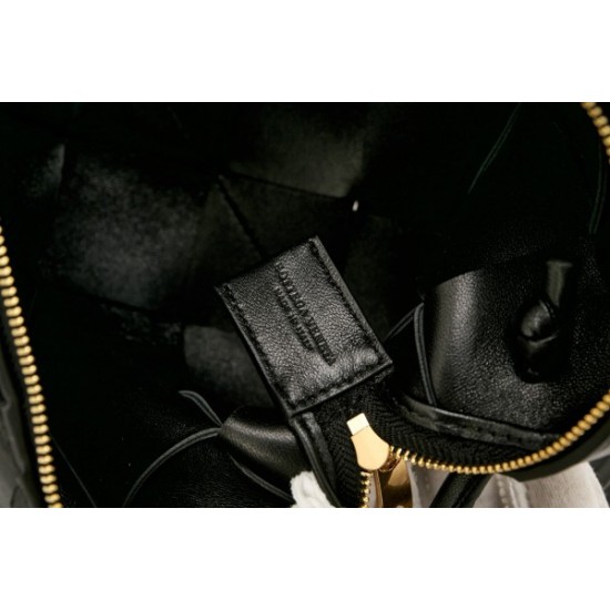 Bottega Veneta Small Cassette Camera Bag In Black Lambskin