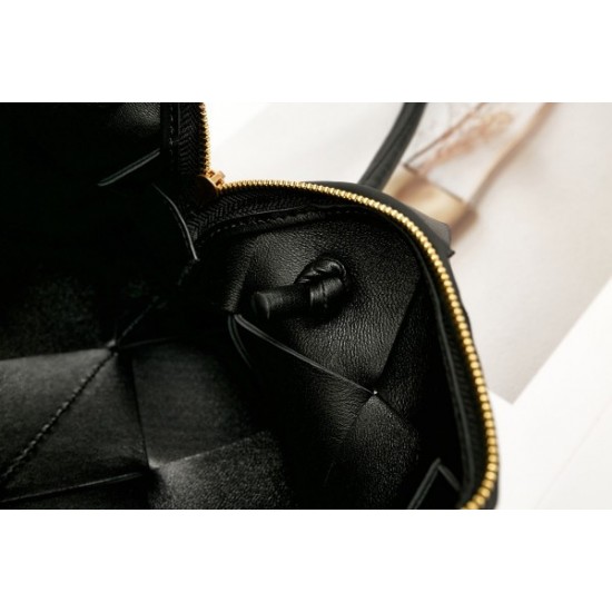 Bottega Veneta Small Cassette Camera Bag In Black Lambskin