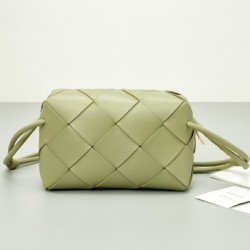 Bottega Veneta Small Cassette Camera Bag In Travertine Lambskin