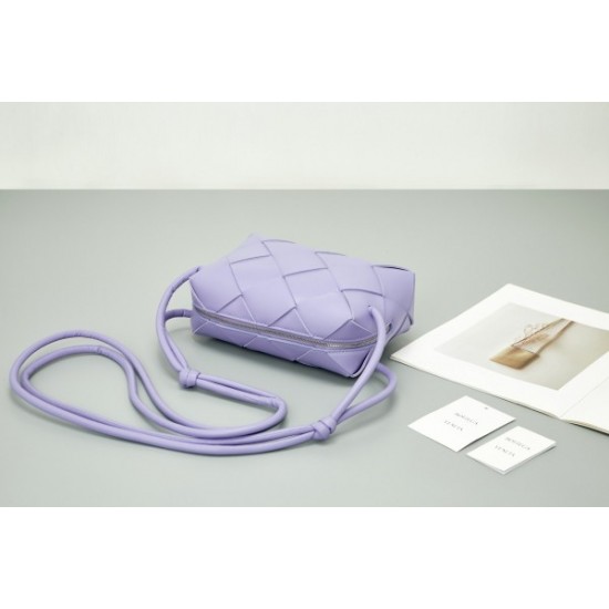 Bottega Veneta Small Cassette Camera Bag In Wisteria Lambskin