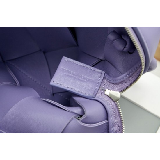 Bottega Veneta Small Cassette Camera Bag In Wisteria Lambskin