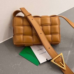 Bottega Veneta Small Padded Cassette Bag In Camel Lambskin