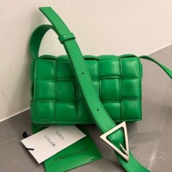 Bottega Veneta Small Padded Cassette Bag In Parakeet Lambskin