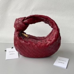 Bottega Veneta BV Jodie Mini Bag In Dark Red Intrecciato Lambskin