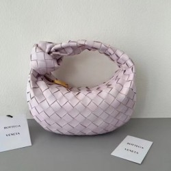 Bottega Veneta BV Jodie Mini Bag In Light Pink Intrecciato Lambskin