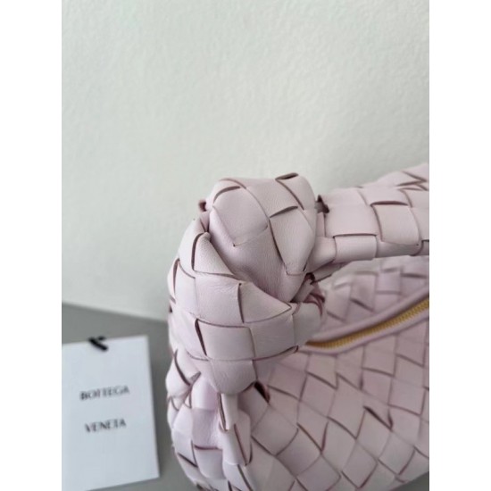 Bottega Veneta BV Jodie Mini Bag In Light Pink Intrecciato Lambskin