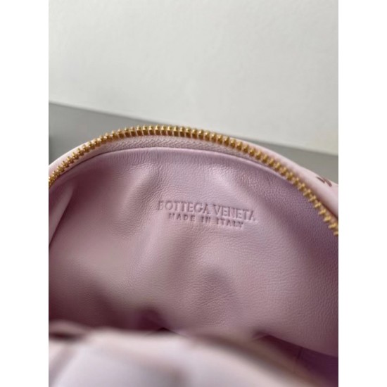 Bottega Veneta BV Jodie Mini Bag In Light Pink Intrecciato Lambskin