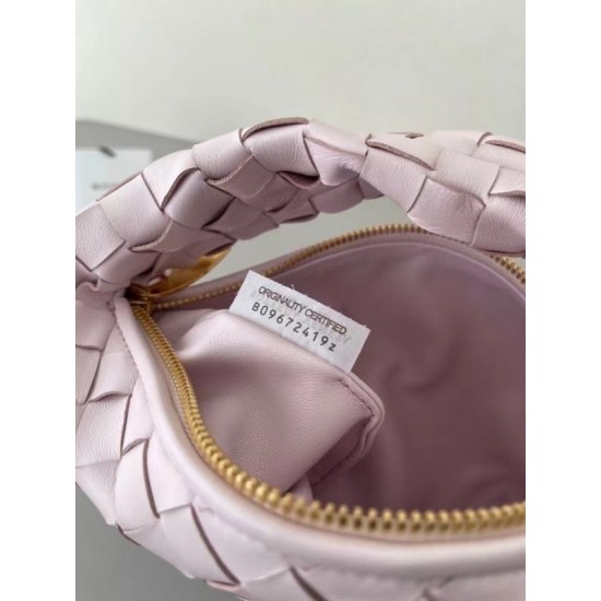 Bottega Veneta BV Jodie Mini Bag In Light Pink Intrecciato Lambskin