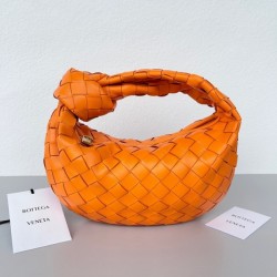 Bottega Veneta BV Jodie Mini Bag In Orange Intrecciato Lambskin