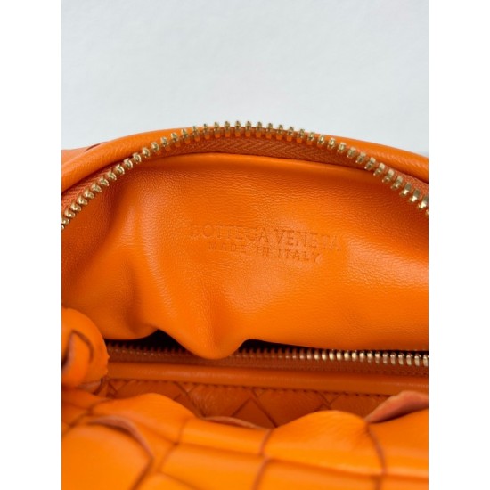 Bottega Veneta BV Jodie Mini Bag In Orange Intrecciato Lambskin