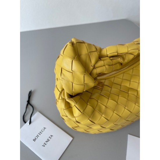 Bottega Veneta BV Jodie Mini Bag In Yellow Intrecciato Lambskin