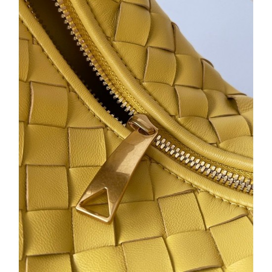 Bottega Veneta BV Jodie Mini Bag In Yellow Intrecciato Lambskin