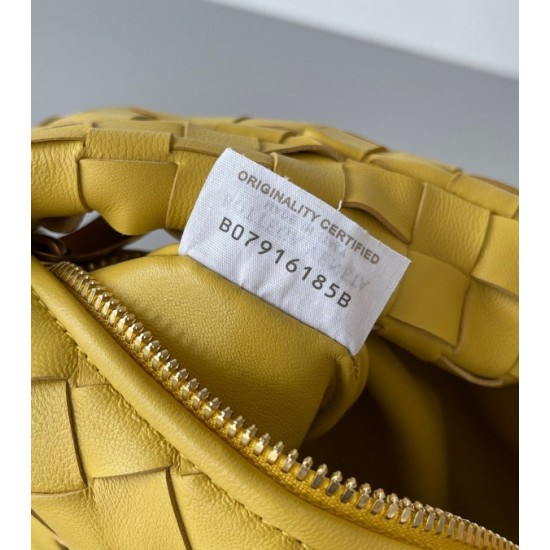 Bottega Veneta BV Jodie Mini Bag In Yellow Intrecciato Lambskin