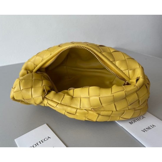 Bottega Veneta BV Jodie Mini Bag In Yellow Intrecciato Lambskin