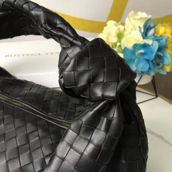 Bottega Veneta BV Jodie Small Bag In Black Intrecciato Leather