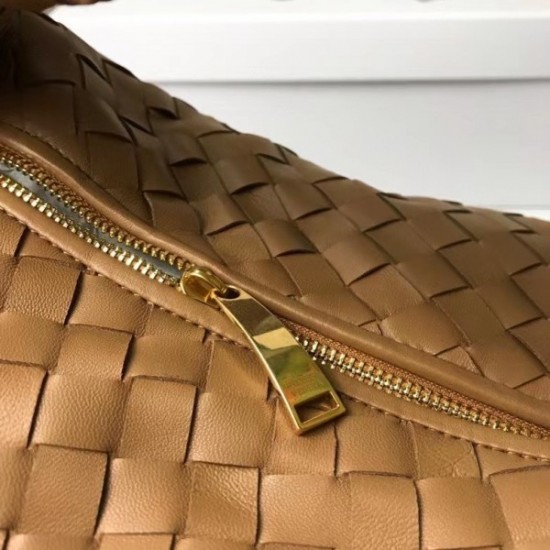 Bottega Veneta BV Jodie Small Bag In Caramel Intrecciato Leather