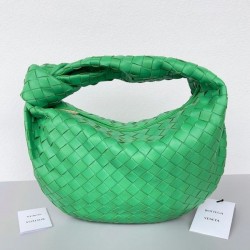 Bottega Veneta BV Jodie Teen Bag In Green Intrecciato Leather