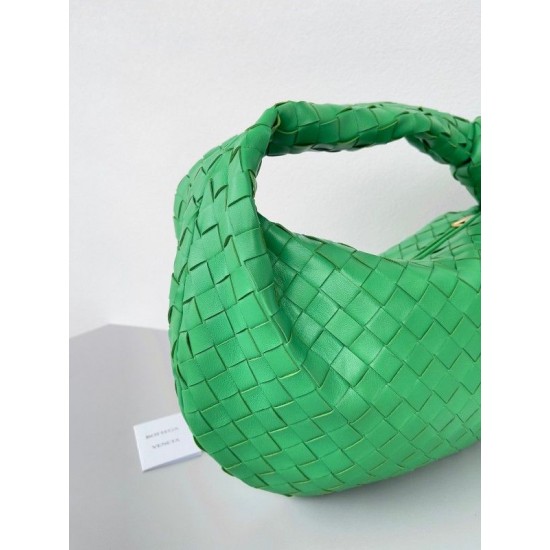 Bottega Veneta BV Jodie Teen Bag In Green Intrecciato Leather