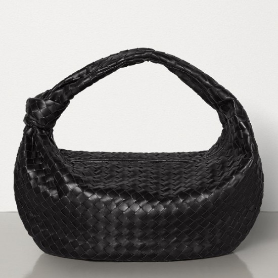 Bottega Veneta Large BV Jodie Bag In Black Woven Leather