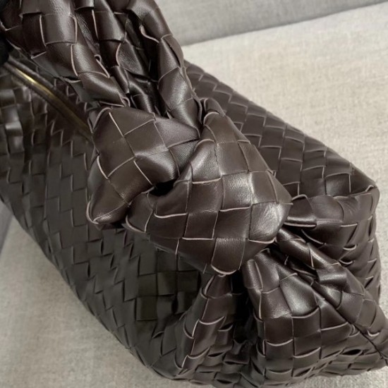 Bottega Veneta Large BV Jodie Bag In Fondente Woven Leather